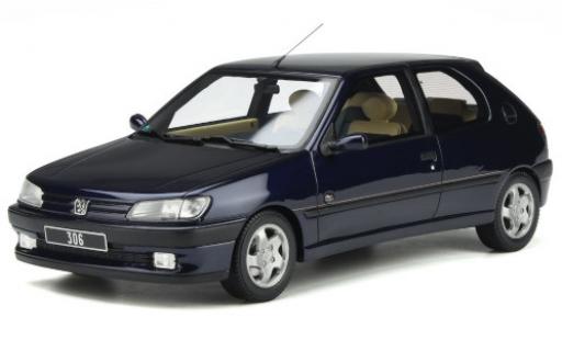 Modelauto Peugeot 306 Base Eden Park metallic blauw 1995 1/18 Ottomobile