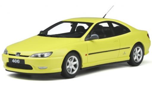 Modelauto Peugeot 406 Coupe V6 geel 1997 1/18 Ottomobile