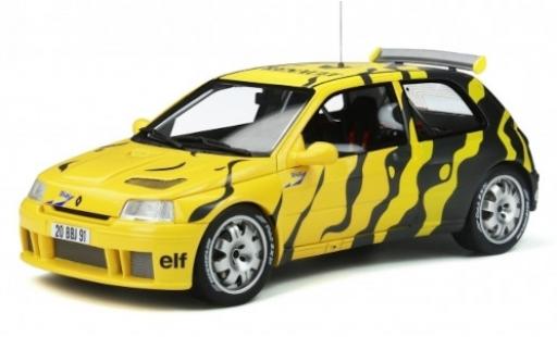 Modelauto Renault Clio Maxi geel/zwart Diac 1995 v&Atilde;&copy;hicule de pr&Atilde;&copy;sentation 1/18 Ottomobile