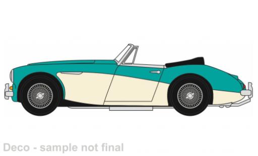 Modelauto Austin Healey 3000 roadster turquoise/beige 1/76 Oxford