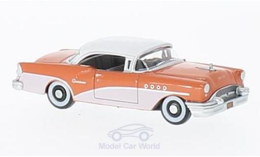 Modelauto Buick Century hardtop roze/wit 1955 1/87 Oxford