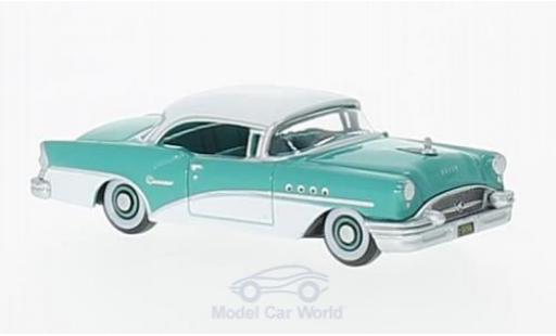 Modelauto Buick Century hardtop turquoise/wit 1955 1/87 Oxford