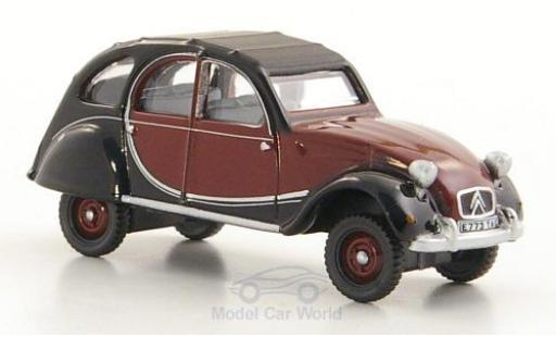 Modelauto Citroen 2CV Charleston rood/zwart RHD 1963 1/76 Oxford