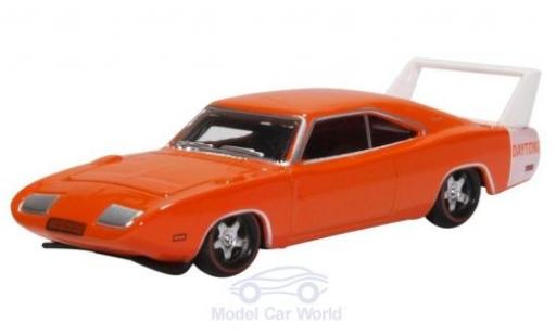 Modelauto Dodge Charger Daytona oranje/wit 1969 1/87 Oxford