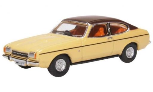 Modelauto Ford Capri MK2 beige/mat-bruin RHD 1/76 Oxford