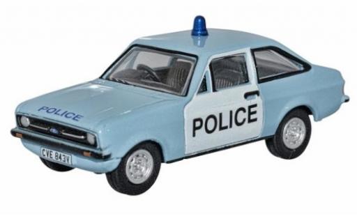 Modelauto Ford Escort Berlina MkII blauw/wit RHD Politie (UK) 1/76 Oxford