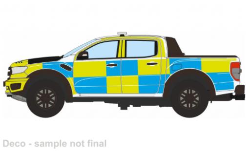Modelauto Ford Ranger Raptor geel/blauw South Wales Politie 1/76 Oxford