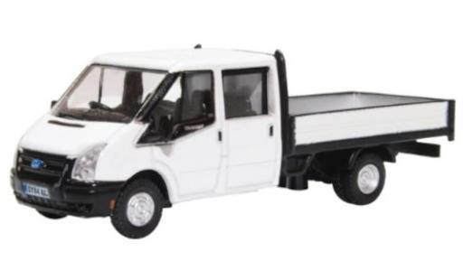 Modelauto Ford Transit Pritsche Double Cab Pickup wit RHD 1/76 Oxford