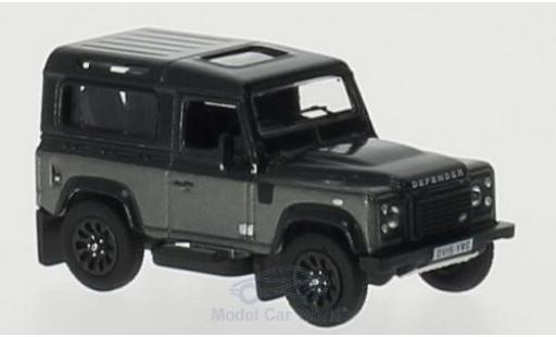 Modelauto Land Rover Defender 90 grijs/grijs RHD Station Wagon 1/76 Oxford