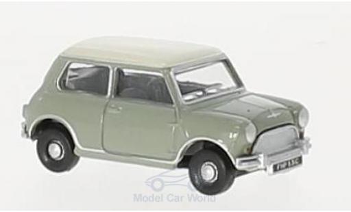 Modelauto Mini Cooper D grijs/beige RHD 1/76 Oxford