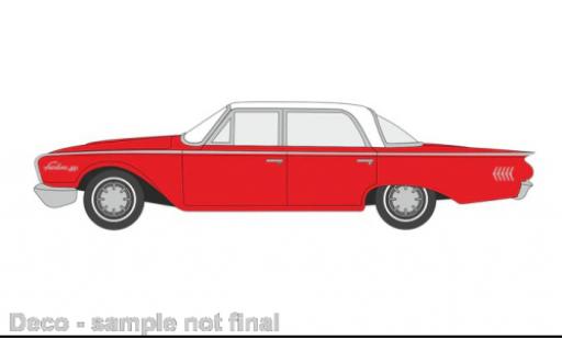 Modelauto Ford Fairlane 500 Sedan rood/wit 1960 1/87 Oxford
