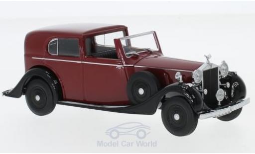 Modelauto Rolls Royce Phantom Mulliner III Sedanca de Ville rood/zwart RHD 1/43 Oxford