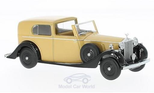 Modelauto Rolls Royce Phantom Mulliner III Sedanca de Ville bruin/zwart RHD 1/43 Oxford