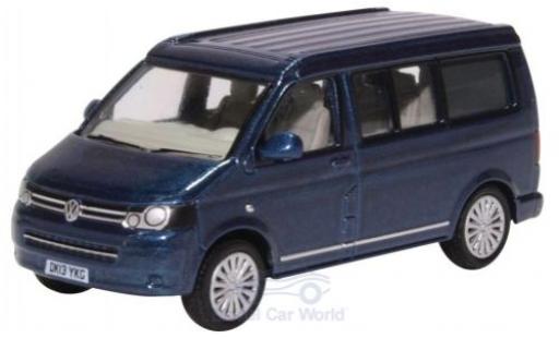 Modelauto Volkswagen T5 Base California Camper metallic blauw 1/76 Oxford