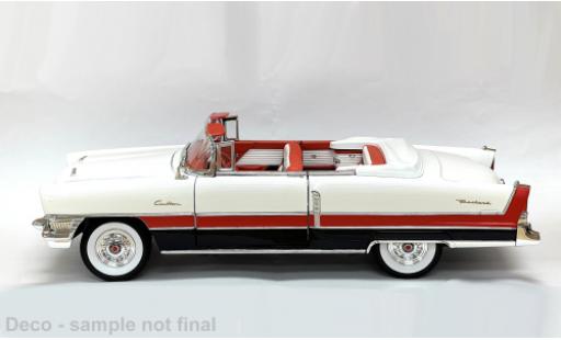 Modelauto Packard Caribbean Base (Cabriolet) met zwarten strepen wit/rood 1955 1/18 Lucky Die Cast