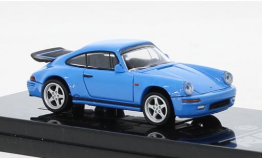 Modelauto Porsche Ruf CTR Porsche RUF blauw 1987 1/64 Para64