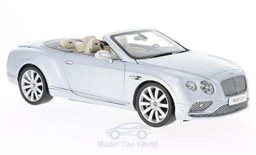 Modelauto Bentley Continental GT Convertible Cabriolet grijs 2016 1/18 Paragon