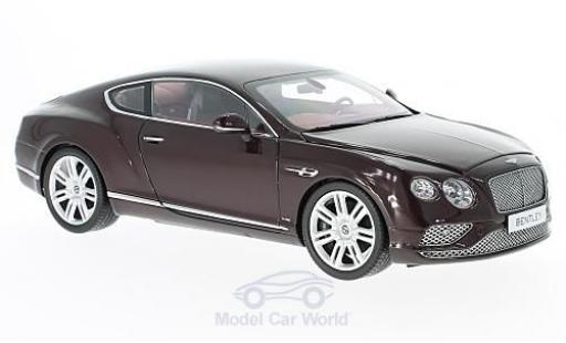 Modelauto Bentley Continental GT rood 2016 1/18 Paragon