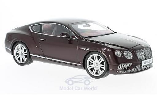 Modelauto Bentley Continental GT rood RHD 2016 1/18 Paragon