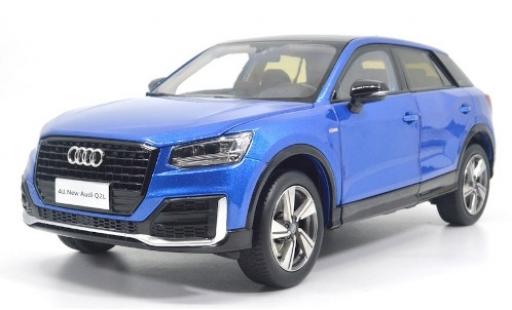 Modelauto Audi Q2 q2l L metallic blauw 2018 1/18 Paudi