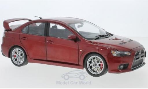 Modelauto Mitsubishi Lancer Evolution X EVO metallic rood RHD 1/18 Paudi