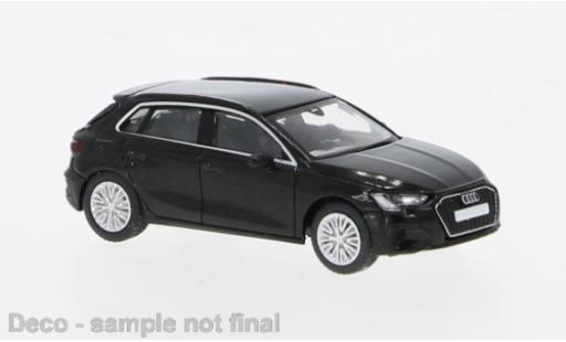 Modelauto Audi A3 sportback (8Y) metallic zwart 2022 1/87 PCX87