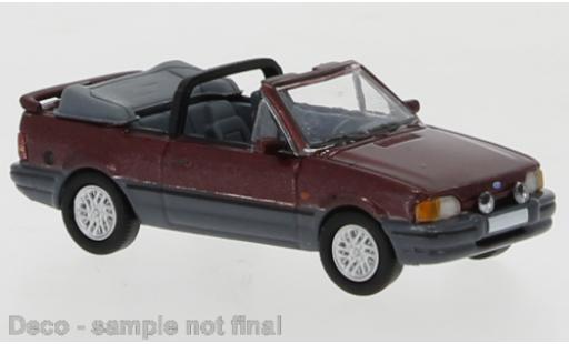 Modelauto Ford Escort Cabriolet IV metallic rood/metallic grijs 1986 Exklusiv bei Model Car World 1/87 PCX87