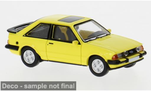Modelauto Ford Escort XR3i MK III geel 1982 1/87 PCX87