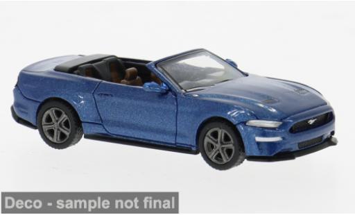 Modelauto Ford Mustang Convertible VI Cabriolet blauw 2020 1/87 PCX87
