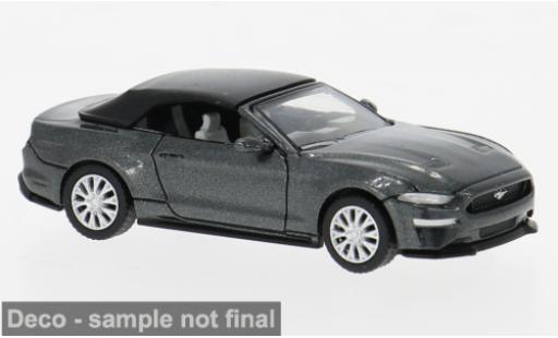 Modelauto Ford Mustang Convertible VI Cabriolet grijs 2020 1/87 PCX87