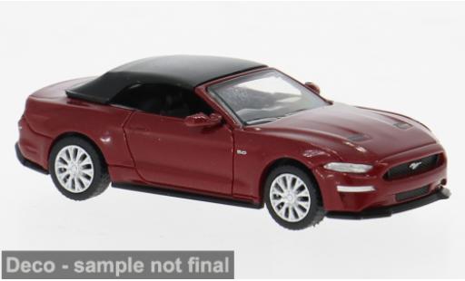 Modelauto Ford Mustang Convertible VI Cabriolet rood 2020 1/87 PCX87