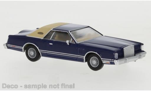 Modelauto Lincoln Continental 1977 Mark V metallic blauw 1/87 PCX87
