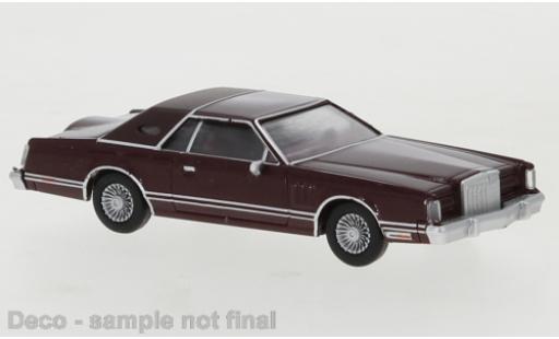 Modelauto Lincoln Continental 1977 Mark V metallic rood 1/87 PCX87