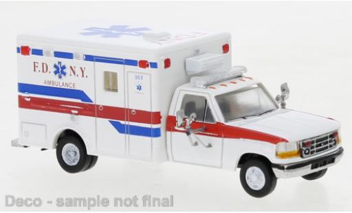Modelauto Ford F-350 Pickup Horton Ambulance wit FDNY 1997 1/87 PCX87