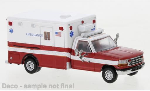Modelauto Ford F-350 Pickup Horton Ambulance wit/rood 1997 1/87 PCX87