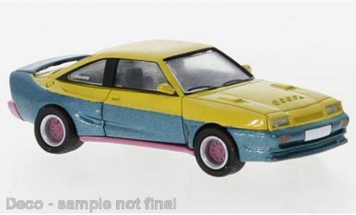 Modelauto Opel Manta B Mattig B matig geel/blauw 1991 1/87 PCX87