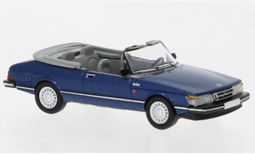 Modelauto Saab 900 Cabriolet metallic blauw 1986 1/87 PCX87