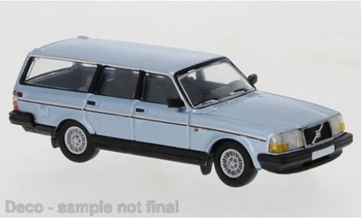 Modelauto Volvo 240 GL Stationwagen metallic blauw 1989 1/87 PCX87