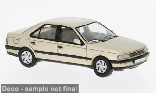 Modelauto Peugeot 405 Base beige 1987 1/87 PCX87