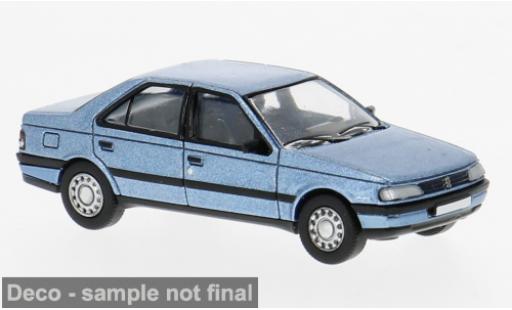 Modelauto Peugeot 405 Base blauw 1987 1/87 PCX87
