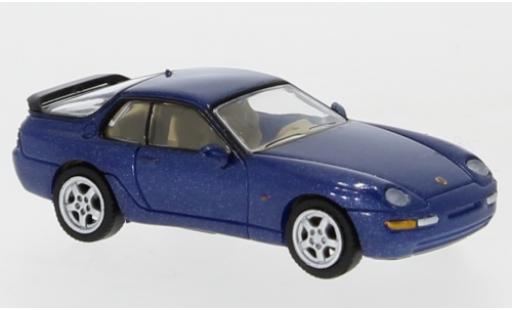 Modelauto Porsche 911 Base metallic blauw 1991 1/87 PCX87