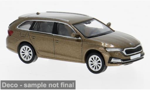 Modelauto Skoda Octavia Combi IV bruin 2019 1/87 PCX87