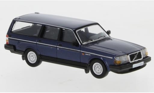 Modelauto Volvo 240 GL Stationwagen metallic blauw 1989 1/87 PCX87