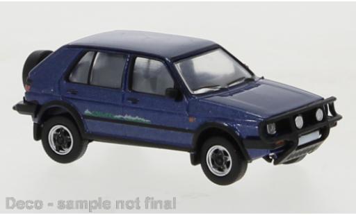 Modelauto Volkswagen Golf Country II metallic blauw 1990 1/87 PCX87