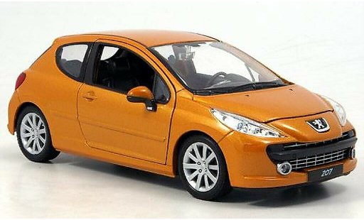 Peugeot 207 Base 1/24 Welly oranje modelauto