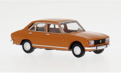 Modelauto Peugeot 504 Berline oranje 1968 1/87 Brekina