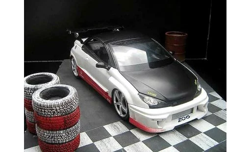 Peugeot 206 CC 1/18 Norev parotech racing modelauto