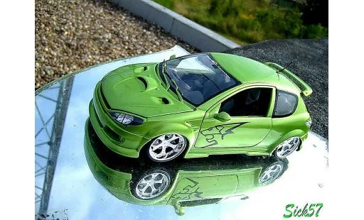 Peugeot 206 RC 1/18 Norev esquiss auto kiwi modelauto