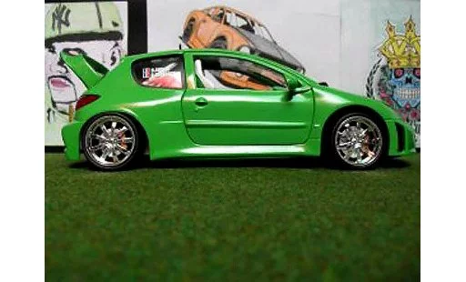 Peugeot 206 WRC 1/18 Solido mela verde modelauto