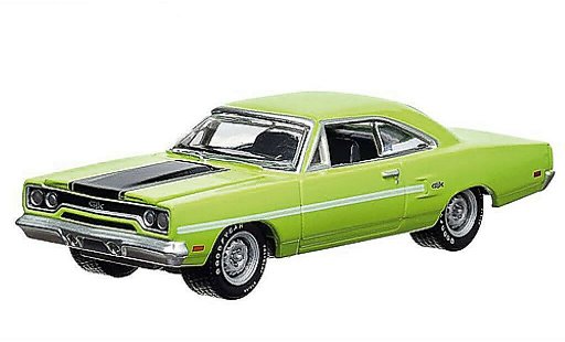 Plymouth GTX 1970 1/64 Greenlight groen/mat-zwart modelauto